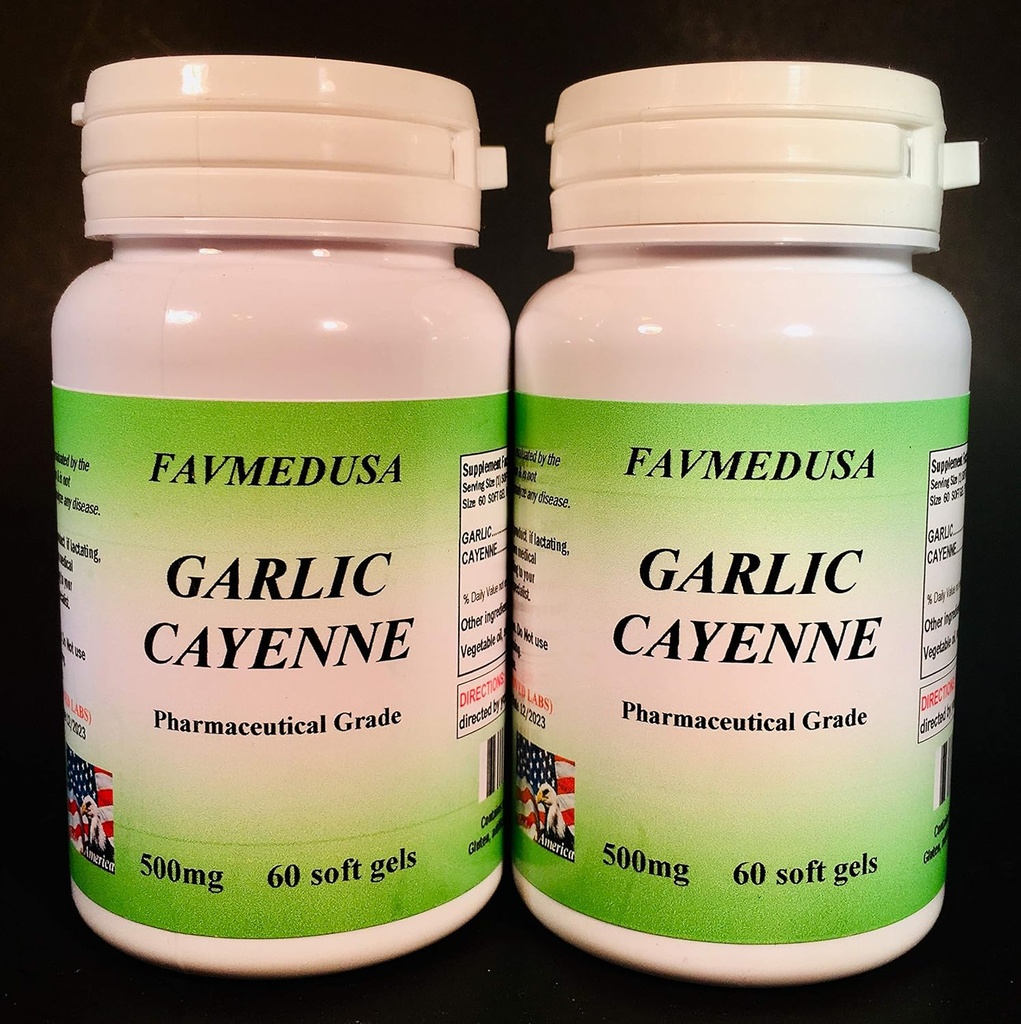 Česnek Cayenne, Made in USA - 120 (2x60) softgels