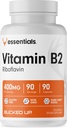 Bucked Up Vitamin B2 400mg Kapsle, Essentials (90 Servings)