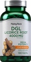 Piping Rock DGL Licorice Chewable Tablets 4000mg CLANE124; 180 Count CLANE124; Mega Potency Deglycyrrhizinated CLANE124; Herbal Extract Supplex CLANE124; Vegetarian, Non- GMO