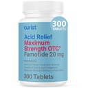 Curist Famotidin 20mg Bulk Pack (300 Count Tablet) Acid Reflux Medicine for Heartburn Relief - OTC maximální síla Sometach Acid Reducer - Anti Acid Relief Tablet for Indigestion Heartburn Relief
