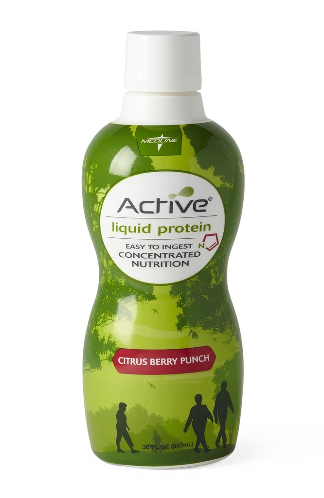 Medline Aktivní tekutý protein, Citrus Berry Punch, 30- oz, 15- g protein (balení po 4)