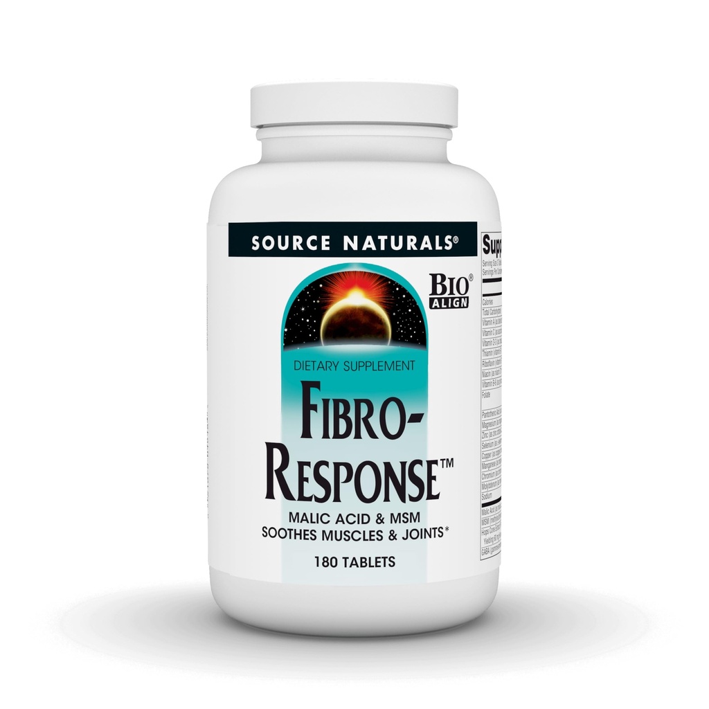 Zdroj Naturals Fibro- Response Bio- Přidružené Malic Acid & MSM, 180 Tablety
