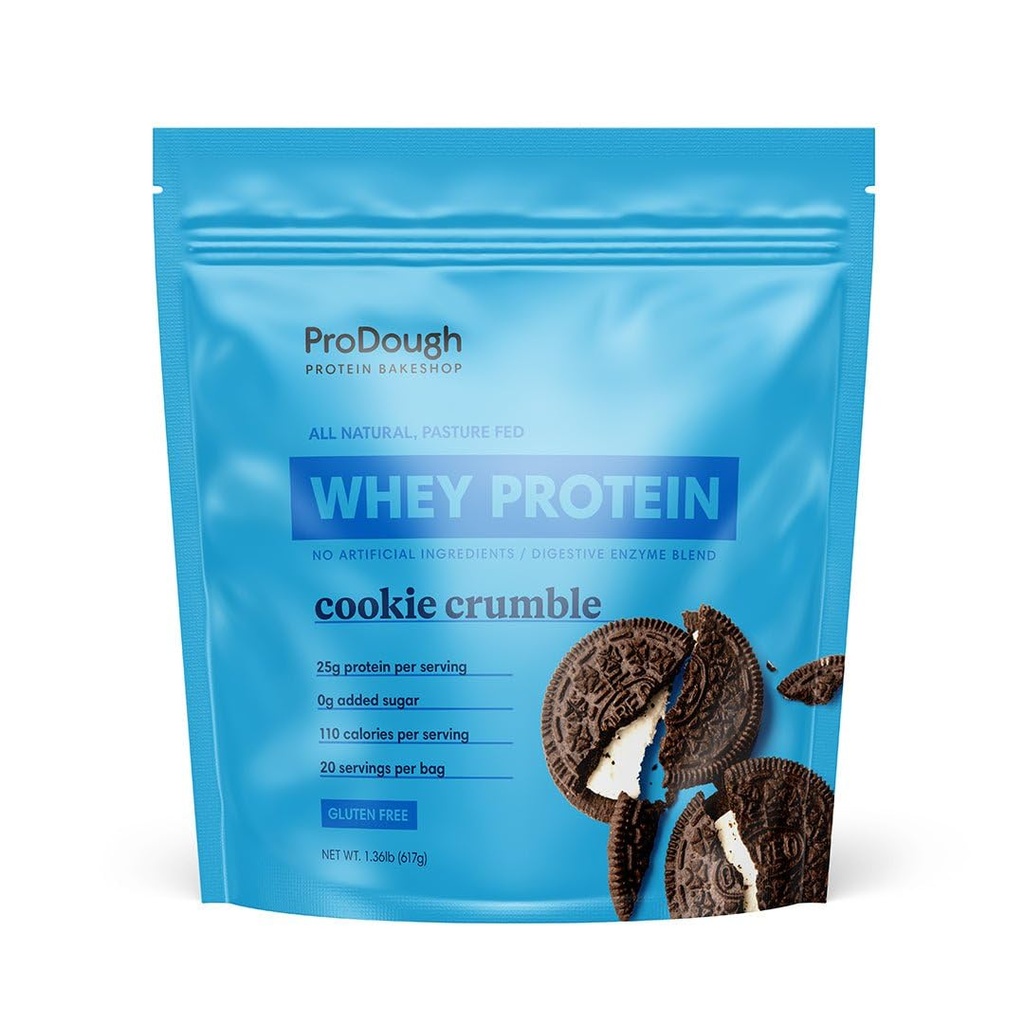 ProDough Gourmet Whey izolát hydrolizovaného proteinu prášek pro Shake Mix- Easy Digest enzyme Blend, 25g protein per Serving, přírodní přísady, gluten zdarma, Keto Friendly (Cookie Crumble)