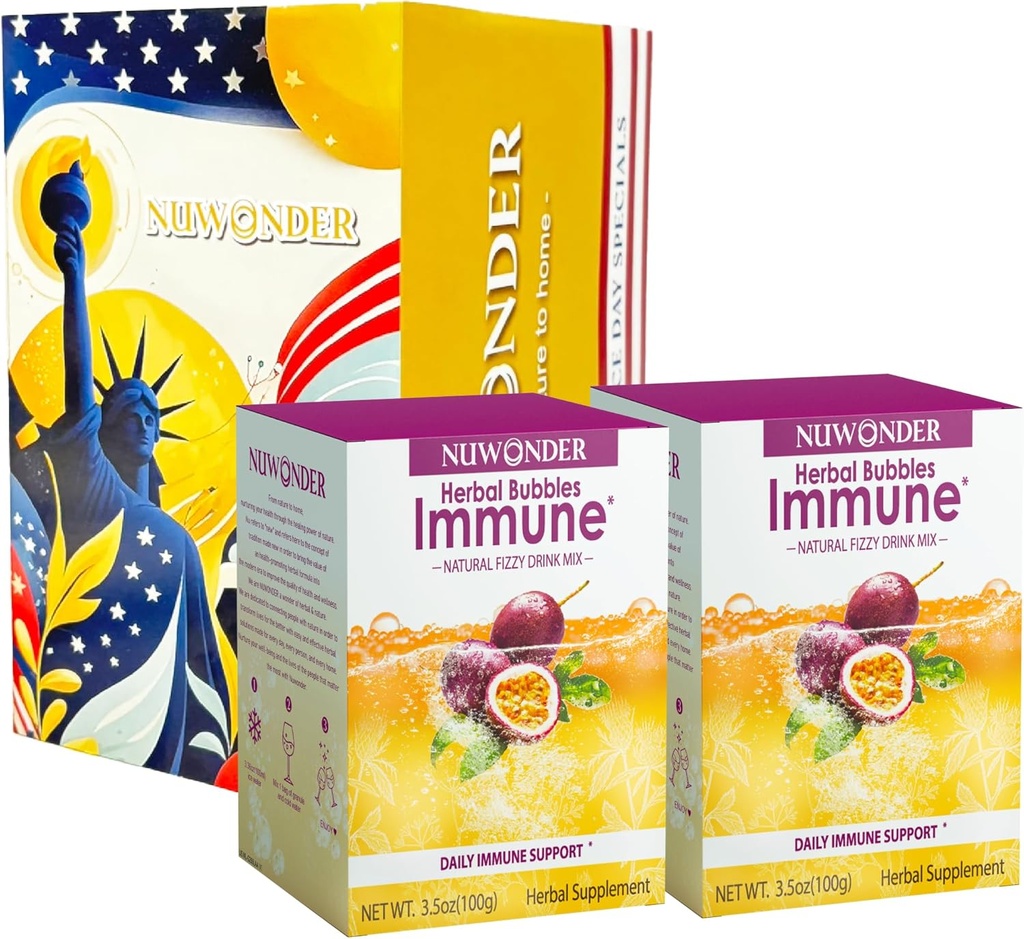 Imunitní Booster Fizzy Drink Mix Bylinný dodatek Vyrobeno s Astragalus, Zázvor, Jujube, Atractylods, Vášeň Ovoce, Ne umělé, 10 balení (2 krabice)