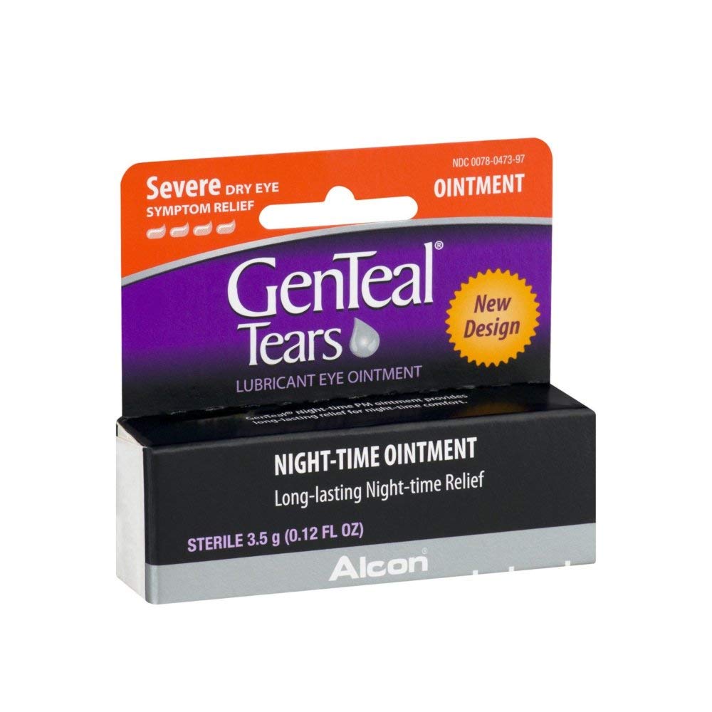 Genteal Pm Suché oko Relief Těžké Night- Time Ointment .12 fl oz (4 balení)