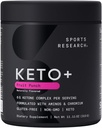 Sports Research Keto Plus Exogenous Ketones s gobHB - 30 Služební 124; Keto Electrolyte Powder for Hydration, Energy, Focus & Ketosis Credi124; Keto Certified, Vegan Friendly (Ovocný punč)