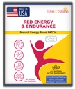 Red Energy & Endurance Patch - Natural Energy - USA Made - 30 Záplaty