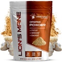 WELLNESS LABSRX Lions Mane Powder, Houbový dodatek - 2000mg - Lví hříva Příplatek - Lví hříva Houba Práškový mozek doplňky pro paměť a soustředění, Imunitní podpora a zdraví - 120 Služeb