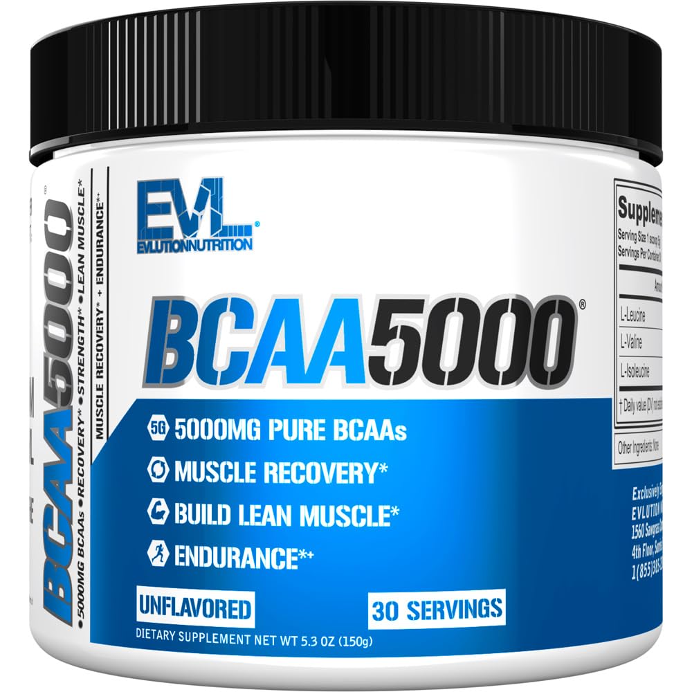 Eluce EVL BCAA aminokyseliny Powder - BCAA Powder Post Workout Recovery Drink and Stim Free Pre Workout Energy - 5g Branched Chain Amino Acids Supplement for Men - Neochucené