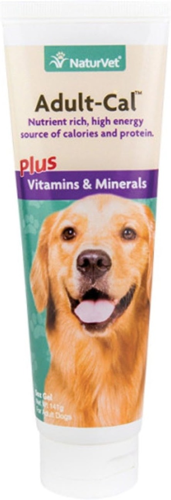 NaturVet Adult- Cal Nutritional Gel Plus Vitamíny & Minerály pro psy, 5 oz Gel, Made in USA