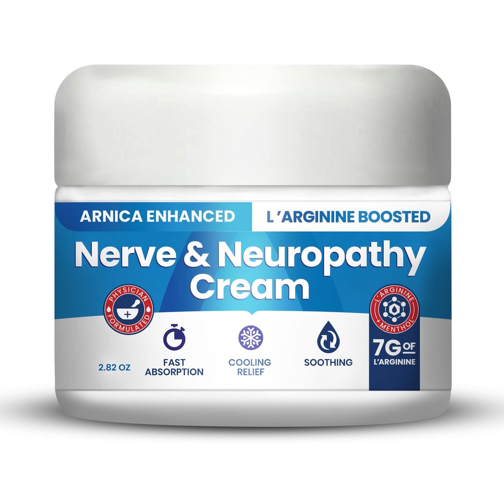 Neuropatie Cream Arnica Enhanced a L 'Arginine posílené Formule - Maximální síla Relief pro nohy, ruce, nohy, Toes Obsahuje 7 gramů L' Argininu; Vitamin B6, MSM, Arnica, Aloe -2.82oz