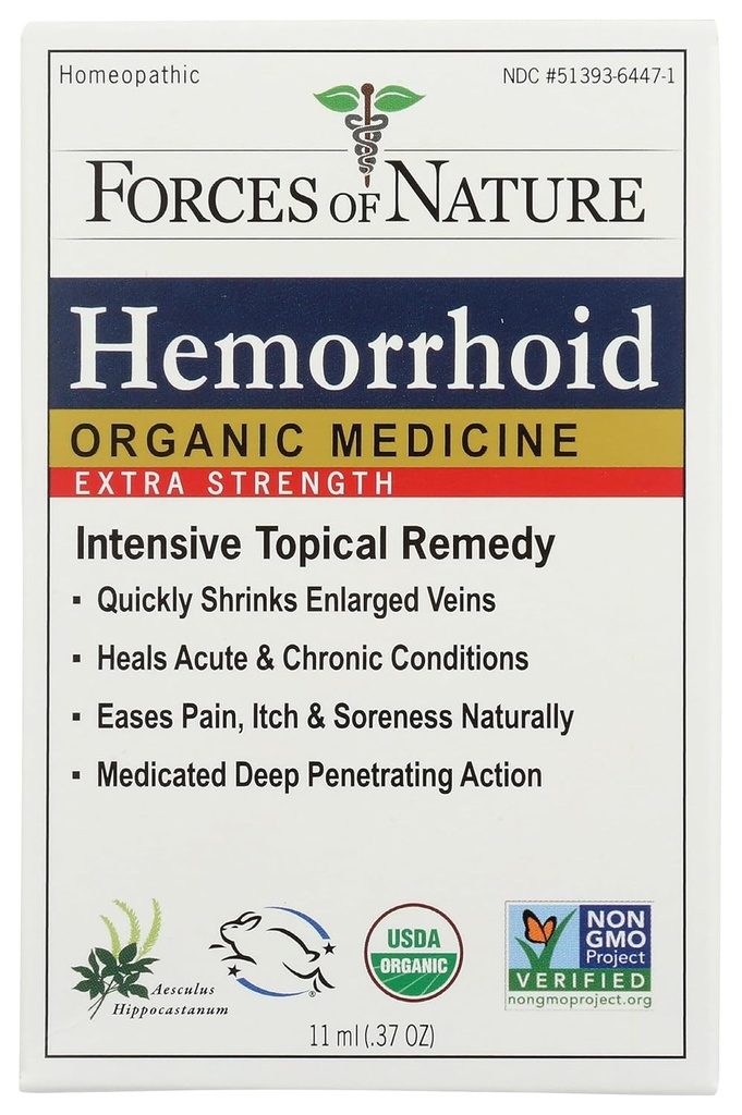 FORCES NATURE Organic Hemeroid Control Extra Strength, 0.37 OZ