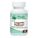Peak Longevity Platinum PQQ Supplement with Coenzym Q10 - Pyrrolochinolin Quinone with Ubiquinol CoQ10 and Shilajit - Mitochondrial Supplement for Natural Energy and Health Aging (30 Softgels)