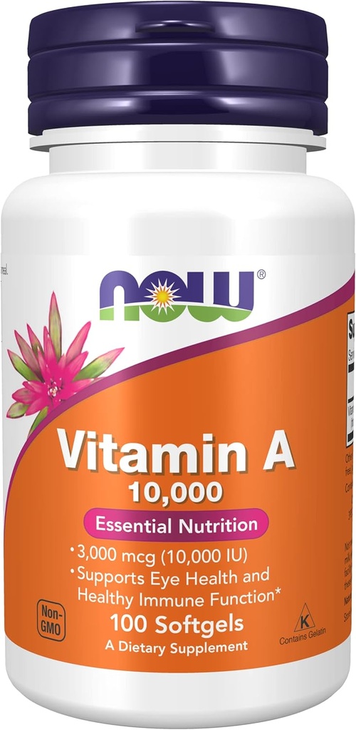 Vitamin A 10000 IU, 100 Sgels by Now Foods (Balení po 3)