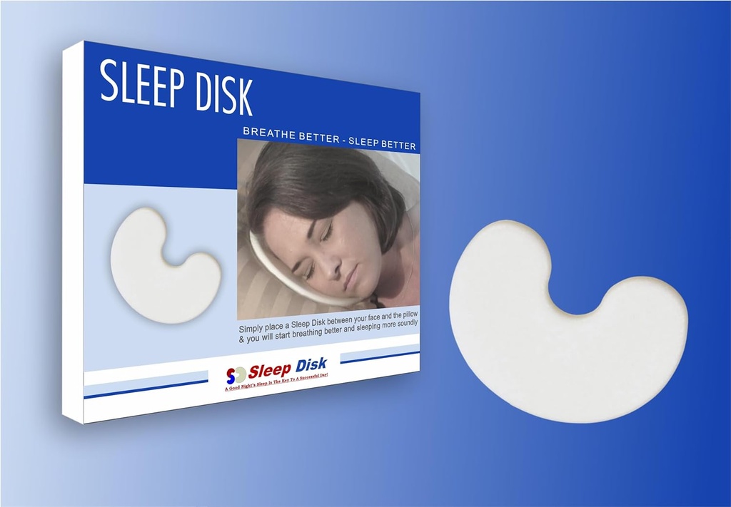 Spánek Disk od Dr. Organizéra - Dýchat snadnější a spánek lepší s Ergonomic Foam Disc - Snižuje snoring, zvyšuje proudění vzduchu, chrání pleť a řasy - Skvělé pro alergie a pohodlí v noci