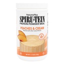 NaturesPlus SPIRU- TEIN Shake - Peaches & Cream Flavor - 1,1 lbs, Spirulina Protein Powder - Plant Based Meal Replacement, Vitamíny a minerály pro energii - Vegetariánské, gluten- Free - 15 Služeb