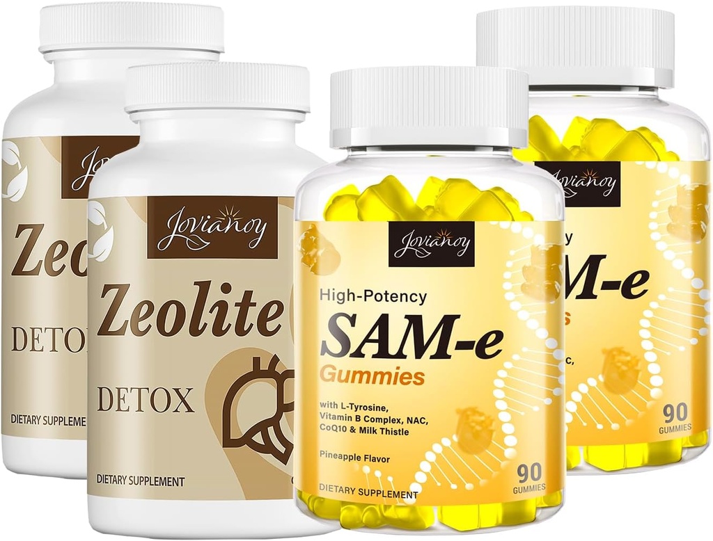 Zeolit Detox Kapsle (2 balení) + SAM- e Gummies (2 balení)