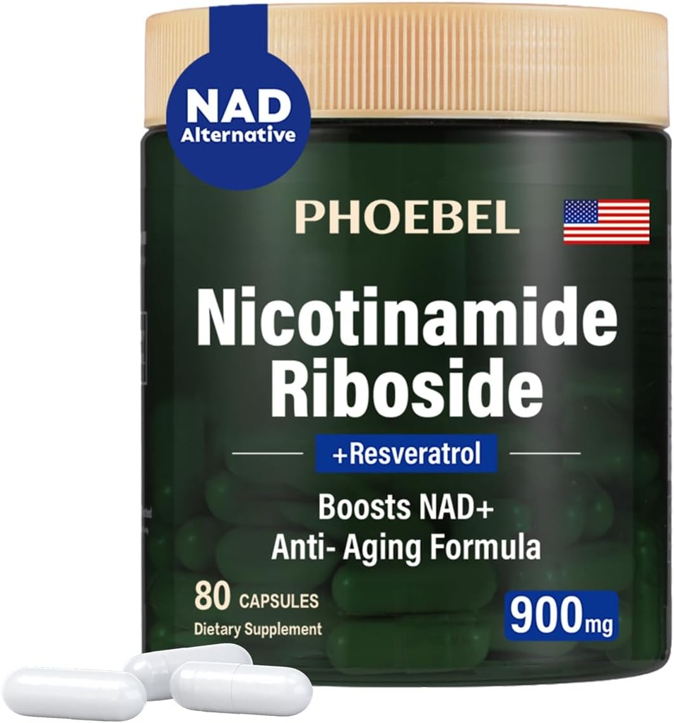 Nový doplněk Nikotinamid Riboside Resveratrol- 900mg, dodatek pro muže a ženy (80 Kapsle)