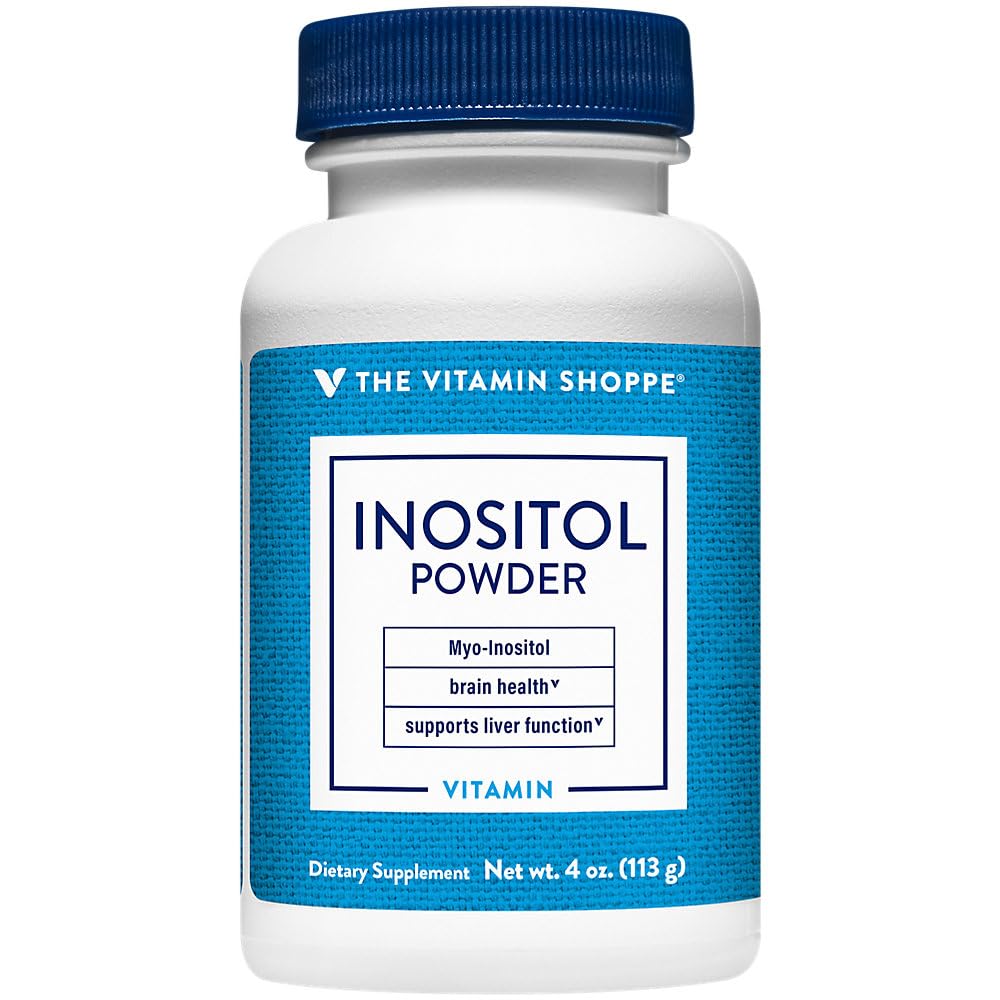 Vitamin Shoppe Inositol Powder - Podporuje zdraví mozku - Neochucené (4 oz. / 134 Servings)