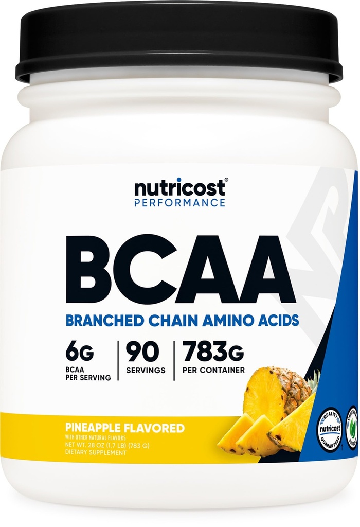 Nutricost BCAA Powder (Ananas, 90 Servings) - Optimální poměr 2: 1: 1