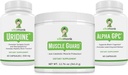 VitaMonk Muscle Guard & Alfa GPC Uridine Stack Bundle, HMB, EAA, Vitamin D, Magnesium & Brain Support for Focus, Clarity, and Muscle Growth