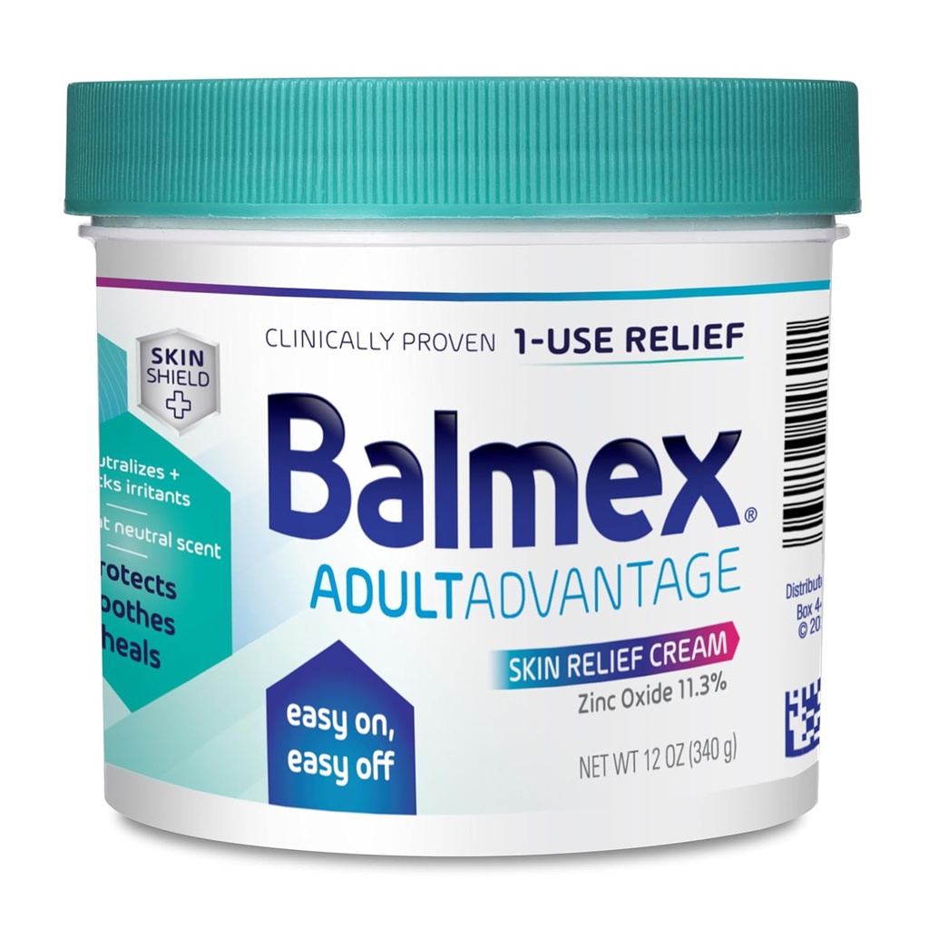 Balmex Dospělá Rash Relief bariérový krém pro péči o inkontinenci, Easy- On, Easy- Off, 12oz