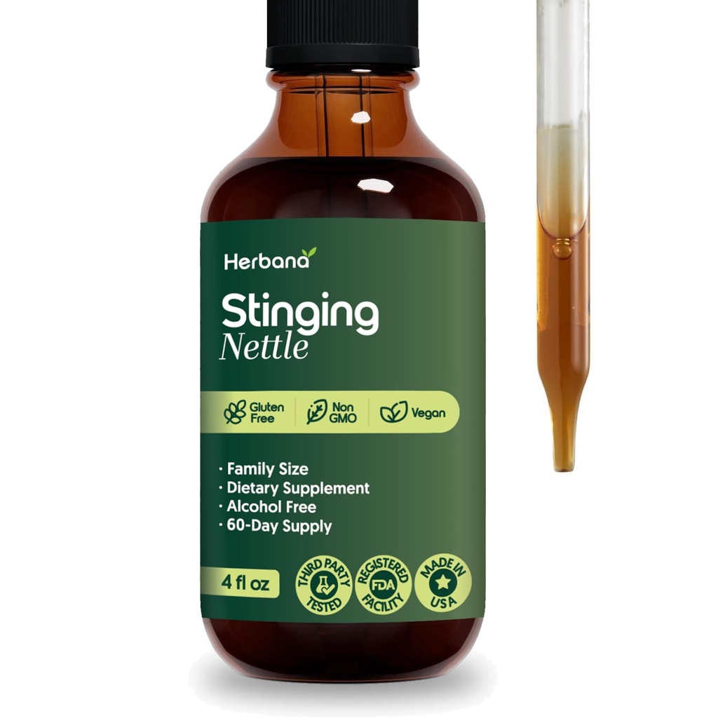 Kopřivka a kořen 4 fl oz tekutý extrakt - přírodní močová a ledvinová podpora pro člověka a ženu - Organic Urtica Dioica - High potency Bylinný dodatek - 90- Day Supply