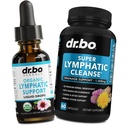 Lymfatické přísady přísady Kapky a pilulky - Organická Lymfatická podpora Liquid Kapsle Čistící Kapsle s Echinacea, Zázvor, Pampeliška, Červený Kořen Dodatek Lymfa Node Detox Čištění System Draining