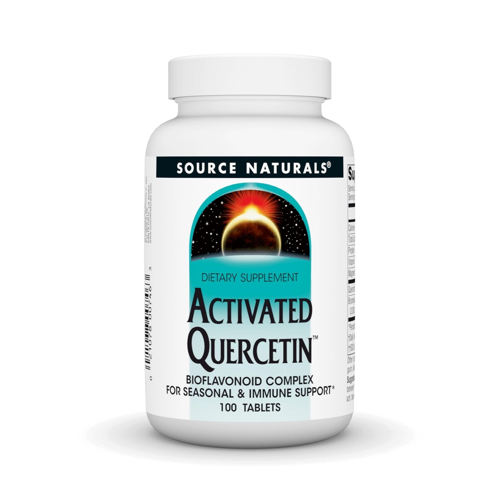 Zdroj Naturals Activated Quercetin - Plant- Derived Bioflavonoid Complex - Sezónní a imunitní obrana - 100 Vegetariánských FriendlyTablets