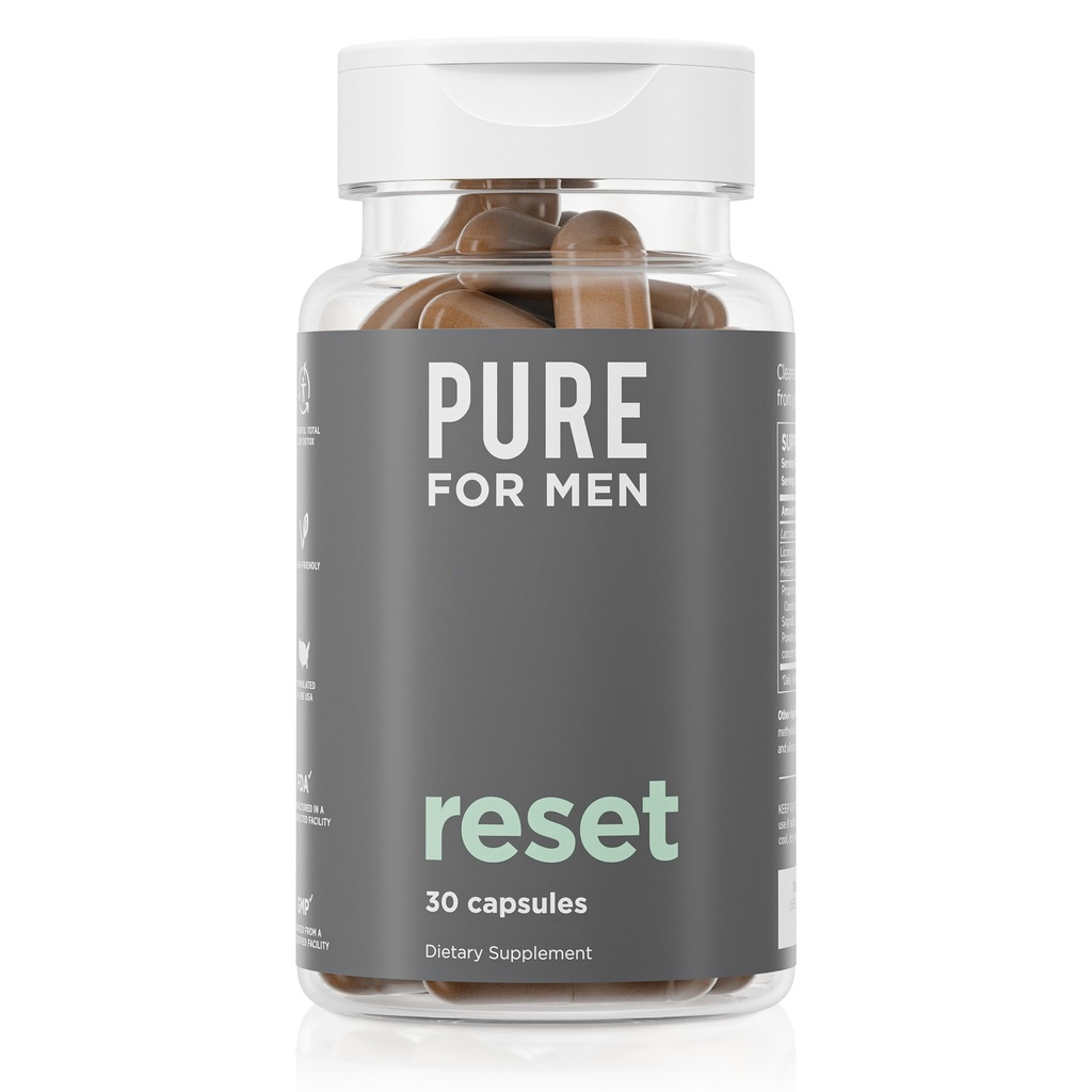 Čisté pro muže Detox dodatek, Obnovit 124; Promotes Digestive & Gut Health, Pomáhá odstranit toxiny a podporuje imunitní systém, Colon Cleanse 124; 30 Kapsle