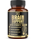 agobi 9in1 Brain Support Supplement - Směs s Ashwagandha, Panax Ginseng, Gotu Kola, Ginkgo Biloba, Black Pepper & More - Přesnost, zaměření, paměť a energetický booster - 150 Kapsle pro 5 měsíců
