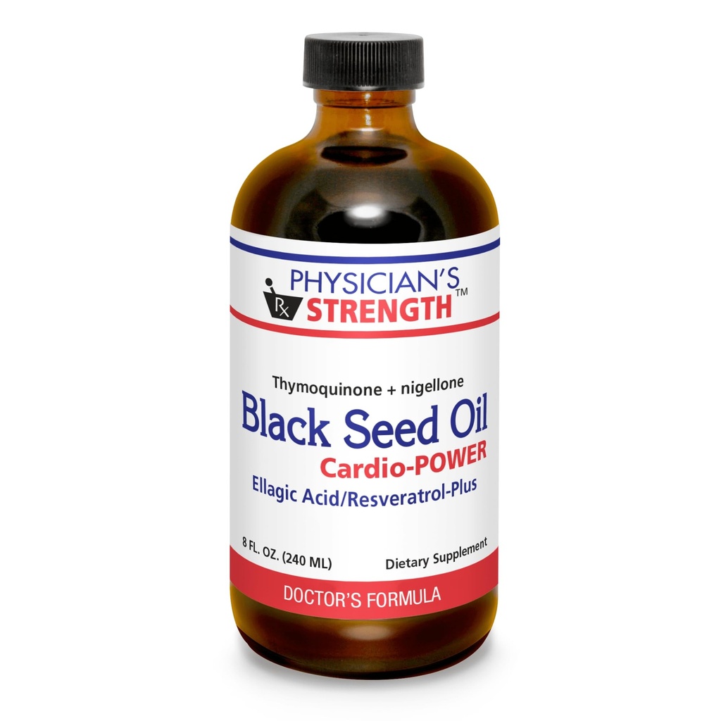 Síla lékaře Black Seed Cardio- Power - 8 fl oz - Ellagic Acid / Resveratrol-Plus - Podporuje lepší zdraví - Non- GMO - 48 Služeb