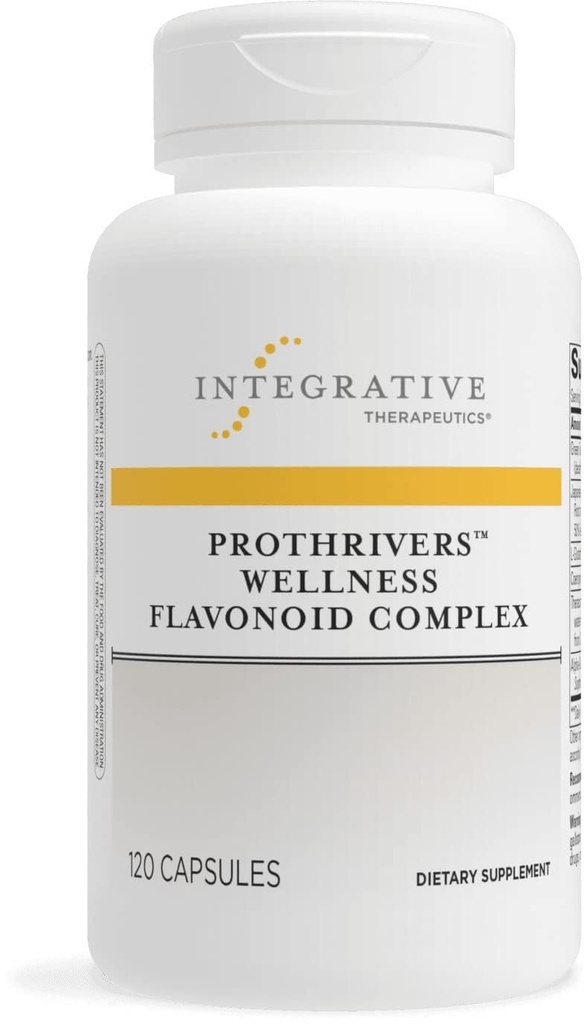 Integrační terapeutika Prothrivers Wellness Flavonoid Complex - Podporuje zdravé antioxidační cesty * - S CoQ10, Curcumin Extract, Green Tea Extract a L-Glutathione - Dairy Free - 120 Kapsle