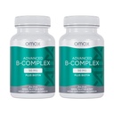 Omax3 2 Lahvičky - Advanced Vitamin B Complex 50MG s Biotin guma 124; Silné a lesklé vlasy, Kožní nehty, Podpora stresu, imunita, Energetický metabolismus, 90 Kapsle / per Lahvička