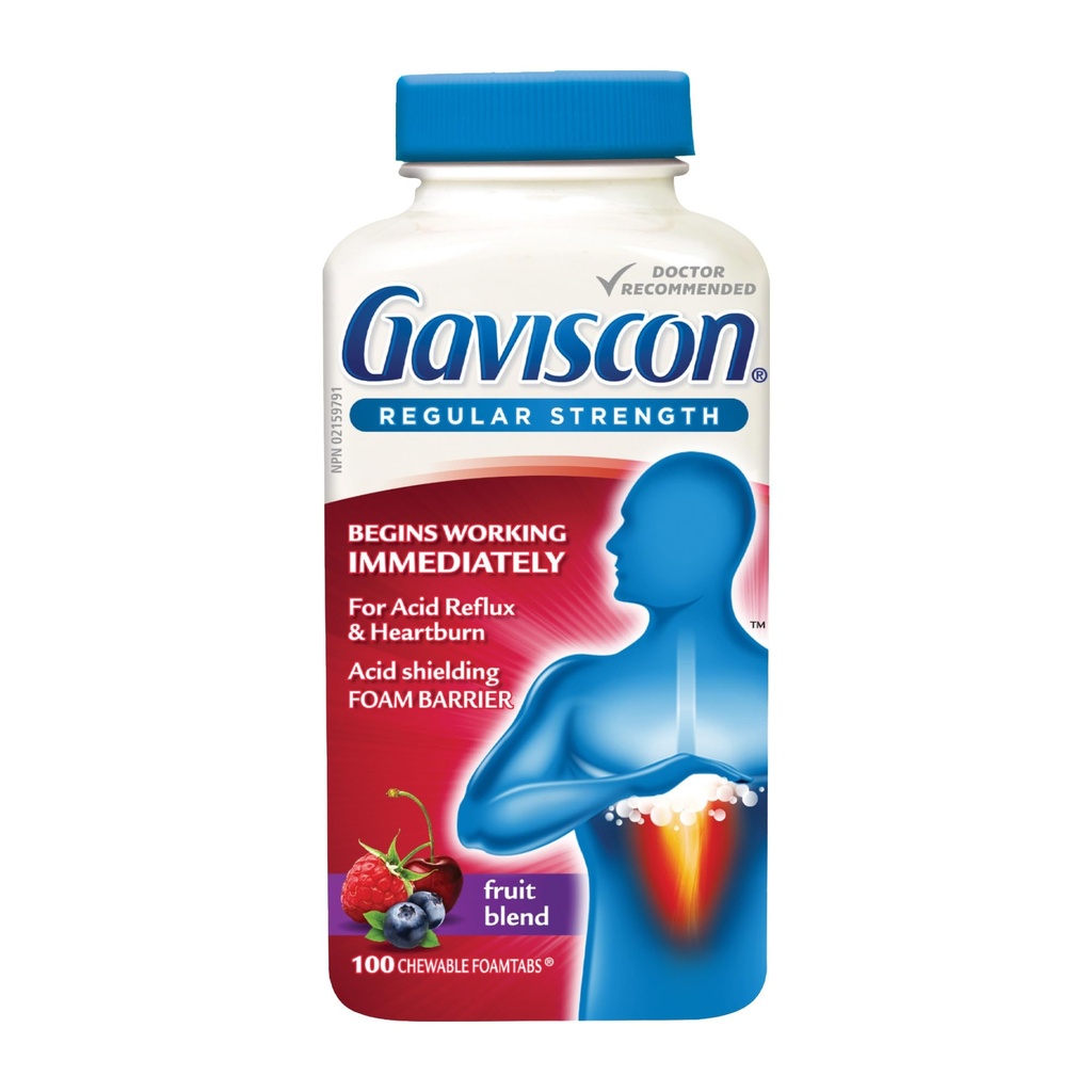 Gaviscon Pravidelné množství ovoce Antacida 100 Tablety