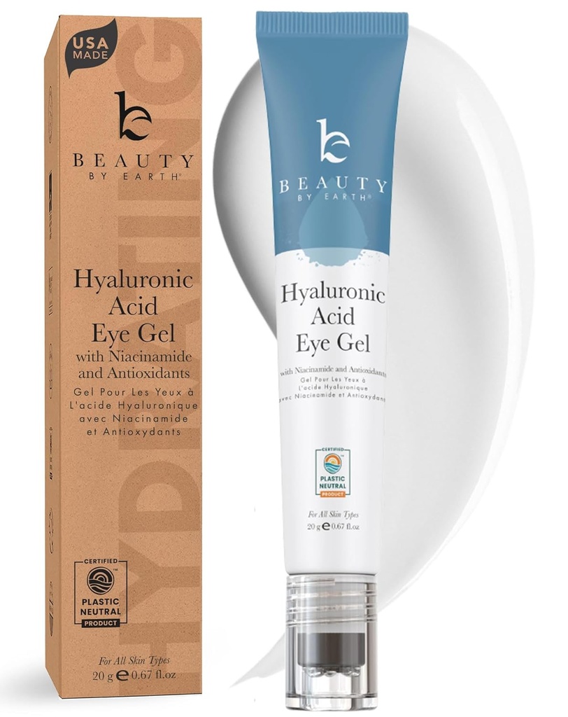 Krása podle země pod okem krém - Chlazení anti-stárnutí Hyaluronic kyselý oční gel pro tmavé kruhy, Pufness & vrásky
