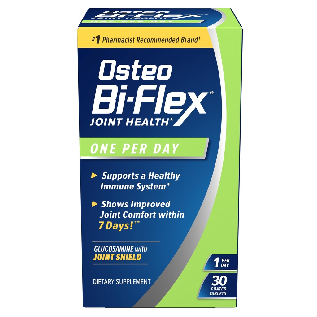 Osteo Bi-Flex Jeden za den, Glucosamine společný doplněk zdraví s vitamínem D, 30 potahovaných tablet