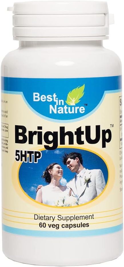 BrightUp ™ -5 HTP - Zdravý Mood Support Dodatek s Griffonia simplicifolia Extract, The Intermediate Economite Between The Amino Acid L- tryptofan and Serotonin.