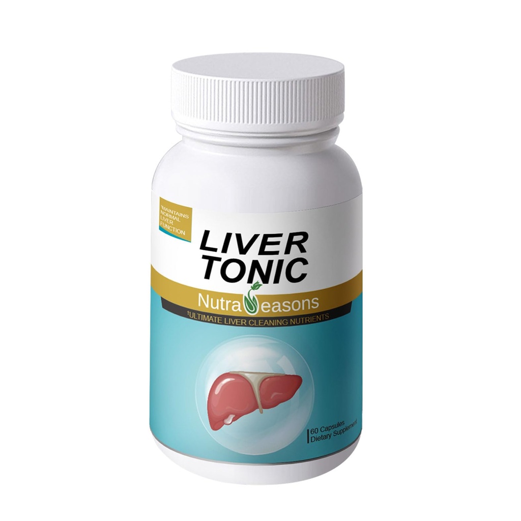 Tonik jater - Nové balení - Játra čisticí detox a opravy s Mlékem Thistle, NAC, Choline Bitartate, Ginger, Turmeric, Pampeliška kořenová, Artyčok extrakt, Schisandra Berry, 60 vegé čepice