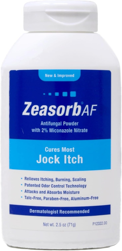 Zeasorb- AF Super Absorbent Antimykotická léčba Prášek pro Jock Itch 2.5 oz (balení po 11)