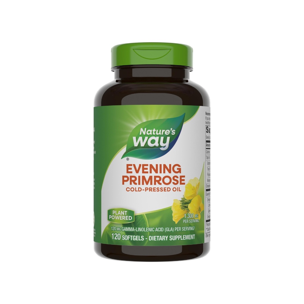 Nature 's Way Evening Primrose Oil, Cold Pressed, 120 mg GLA per Serving (1), 120 Softgels (Balení květen Vary)