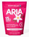 Designer Wellness, Aria, Ženské Wellness Low Calorie Vanilla Protein Powder with Biotin, Vitamin C and Organic Aloe, Vanilla Blossom, 1.85 Pound
