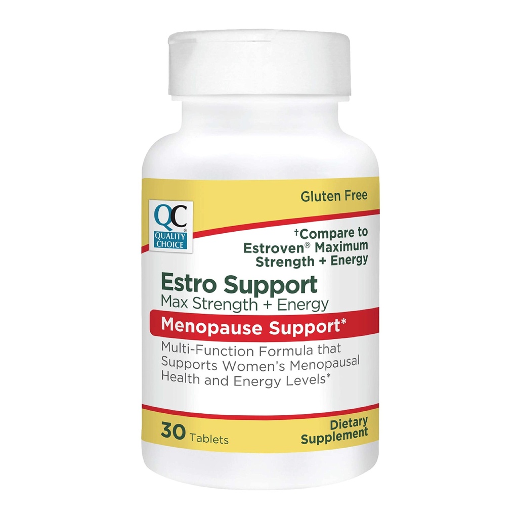 Quality Choice Estro Podpora Max + Energetické tablety Menopauza Podpora 30 Počet