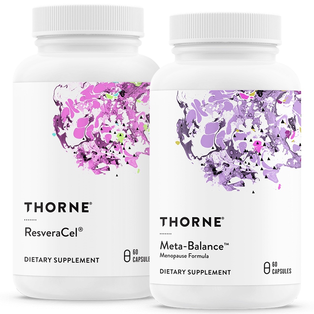 THORNE - Zdravé stárnutí & Menopauza Support Bundle - ResveraCel & Meta- Balance - 30 až 60 Služeb