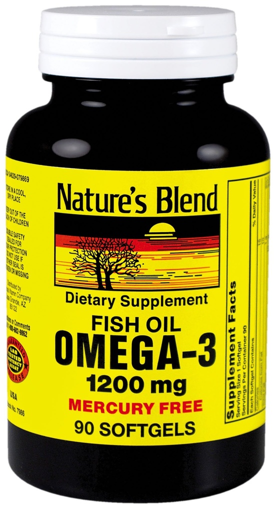Přírodní směs Omega-3 Fish Oil 1200 mg 90 Softgels