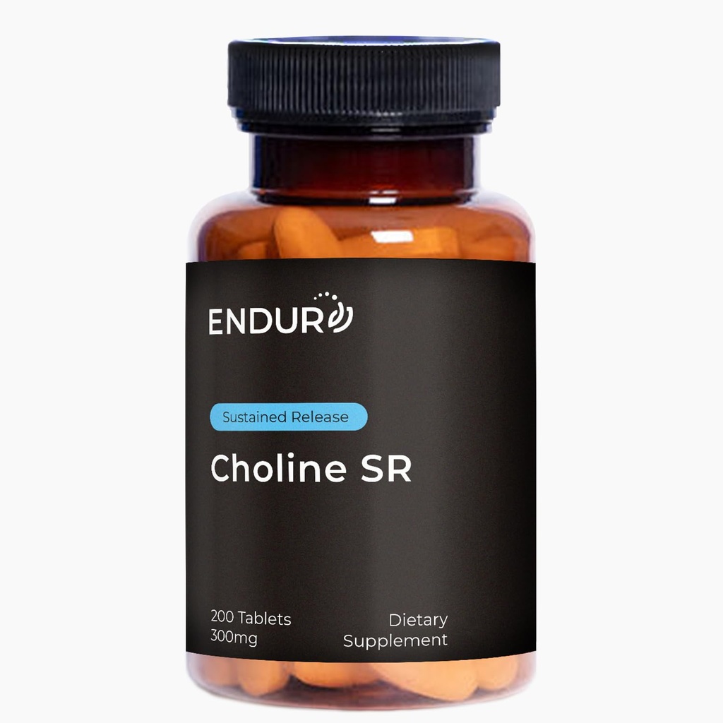 Endur Cholin L (+) Bitartate, Brain & Játra Supplement for Helping Keep Your Mind Sharp, Essential for Fetal Development, 300mg (200 tablet)