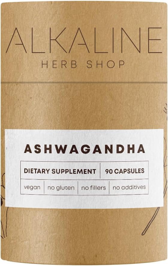 Alkalické Herb Shop Ashwagandha Dodatek 90 Kapsle