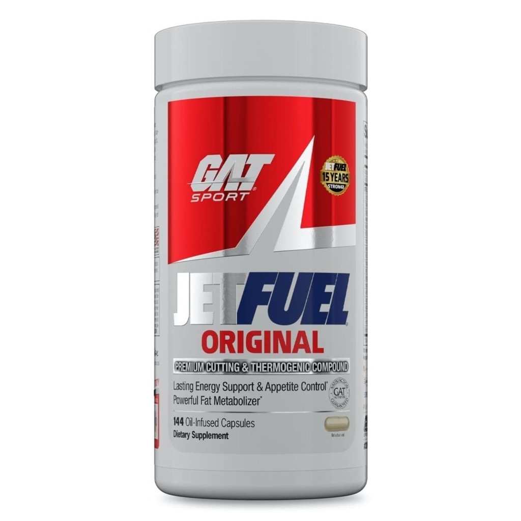 GAT SPORT JetFuel Original - Úbytek hmotnosti, Energy Booster, Fat Burner, Suppressant Appetit (144 Kapsle)