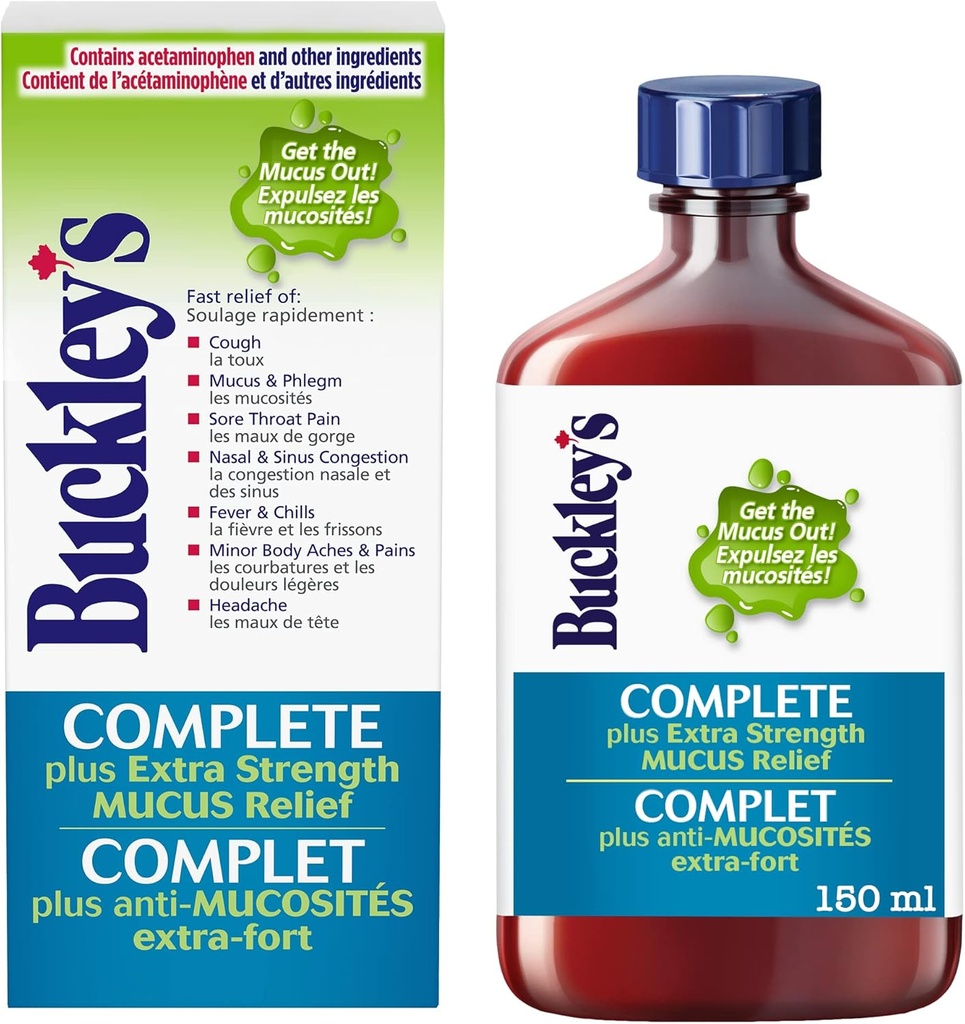 Buckley 's Complete' MUCUS RELIEF 'Sirup Extra síla pro úlevu od kašle - 150 ml