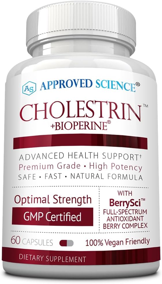 Schválený vědecký cholestrin - Podpora lipidů - Antioxidanty, Lecitin, Berberine HCL, Berries, BioPerine - 60 Kapsle - Vyrobeno v USA